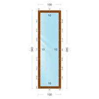 Мягкое окно 100x340 см, для веранды, беседки